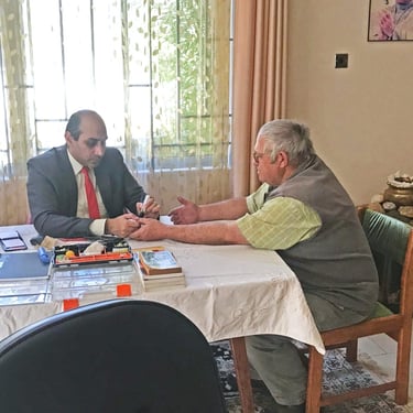 Connecting with a patient during a successful chronic pain treatment session in Eldoret, Kenya