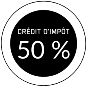 Logo crédit d'impôt 50%