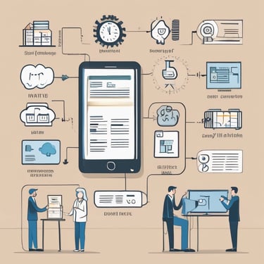 a woman in a headset with a headset and a computer monitor