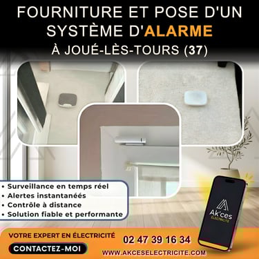 Installation alarme à Joué-lès-Tours en indre et loire