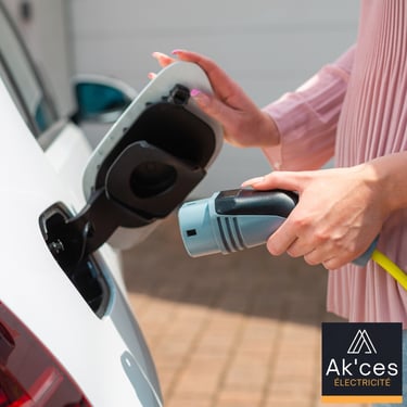 Pose Borne de recharge voiture électrique VE près de Tours