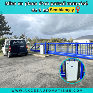 portail automatique industriel de 9 mètres