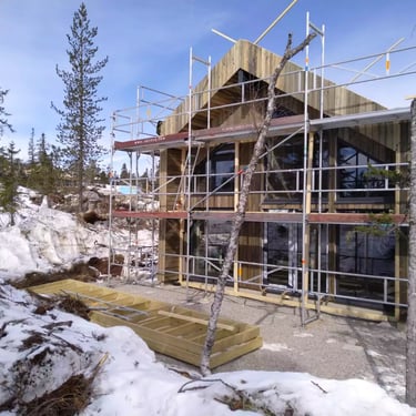 Wooden cabin construction