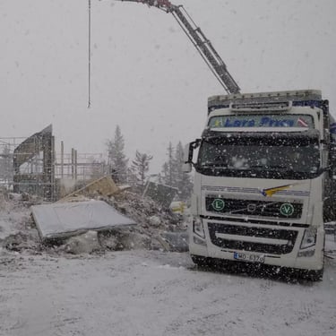 Wooden cabin construction