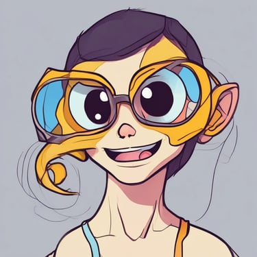 Photo of a smiling woman holding an e-reader in a cozy home setting.