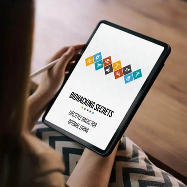 Biohacking Secrets ebook on a tablet