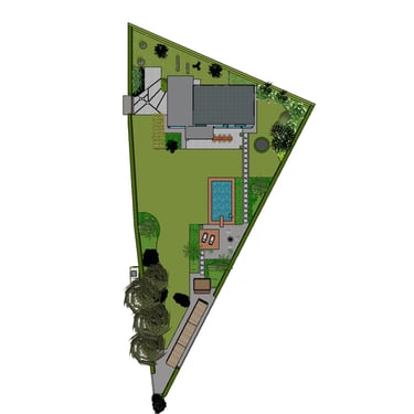 3D ontwerp moderne tuin