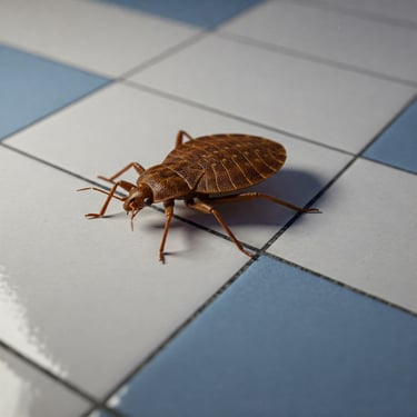puce de lit sur carrelage