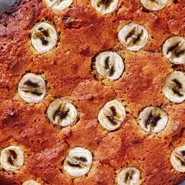 Banana, Pecan, and Maple Blondies