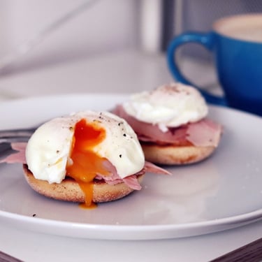 English Muffins with poached eggs