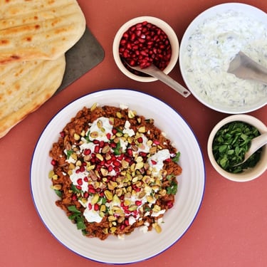 Spiced Lamb with Flatbread