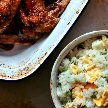 Garlic & Soy Wings & Egg Fried Rice