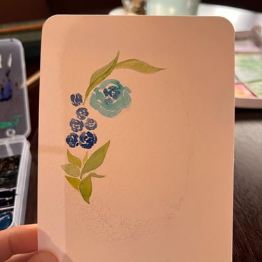 Desenvolvimento de uma ilustração botânica em aguarela durante o Botanical Art Breakfast