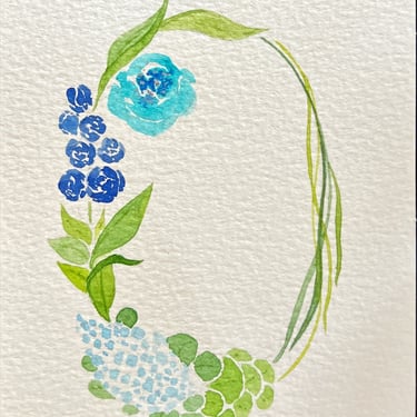 Ilustração botânica final em aguarela com composição floral inspirada na natureza