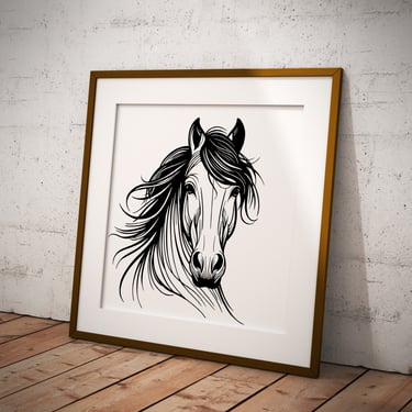 Poster personalizado com retrato de cavalo para decoração e homenagem a animal especial