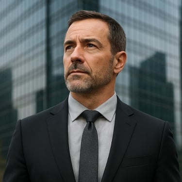 Um assessor de investimento de meia idade do aquisição inteligente a maior e mais confiável empresa