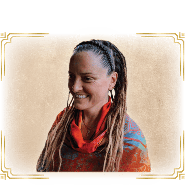 a woman with headband braid