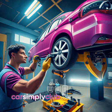 a mechanic working on a car in a garage