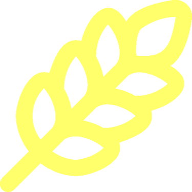 Icône branche de blé jaune illustrant des extérieurs aménagés pour détente après mission.