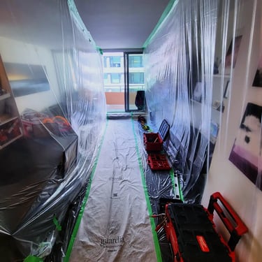 house protected from renovation dust