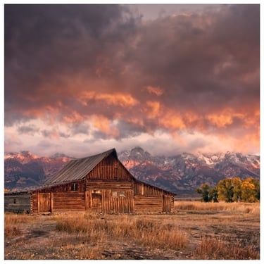 Moulton Barn, Mormon Row Historic District, Wyoming, photograph by Philip Preston.
