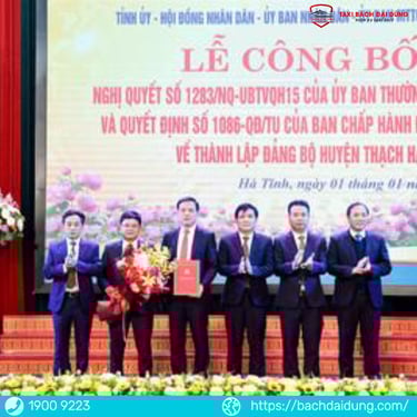 Ra mắt đơn vị hành chính mới ở Hà Tĩnh