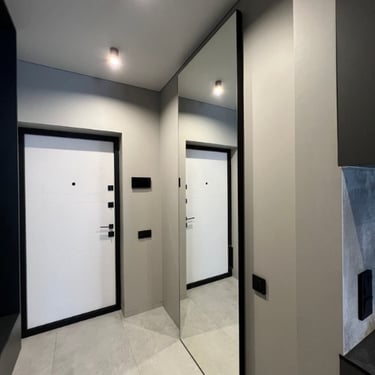 Drzwi przesuwne z lustro