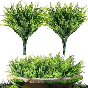 Faux greenery for rustic bedrooms, artificial fern plants for farmhouse décor,