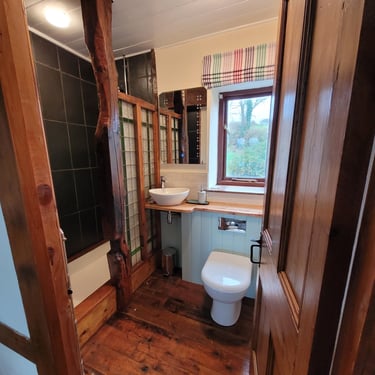 Shower room. Self catering cootage. Mid Wales.