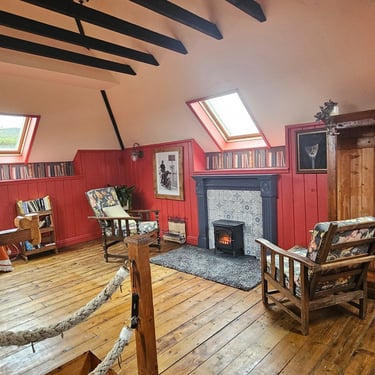 Loft space in dog friendly holiday let. Llanwrytd Wells