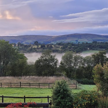 Misty morning in Llanwrtyd Wells.