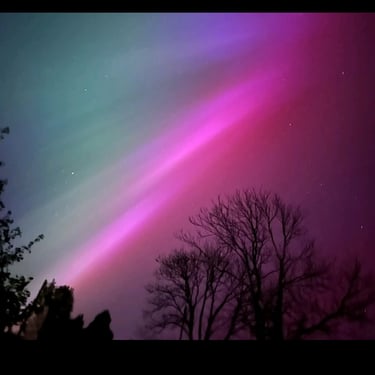 Northern lights in Llanwrtyd Wells.