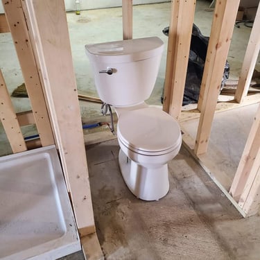 New toilet for bathroom remodeling