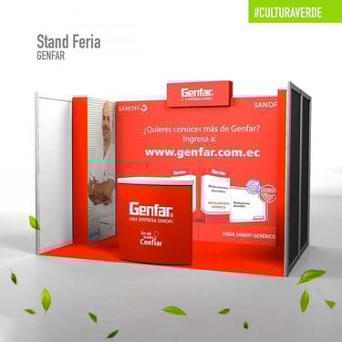 Stand hecho en cartón para ferias y exposiciones en Quito