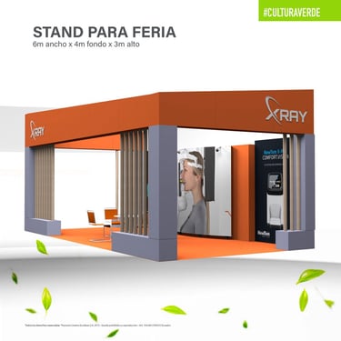 Stand hecho en cartón para ferias y exposiciones en Quito
