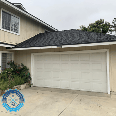 Newly painted garage