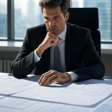 a man in a suit and tie sitting at a table