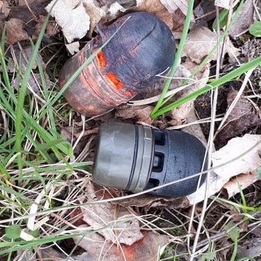 Déchet de munition sur le site de la place de tir de Vérolliez