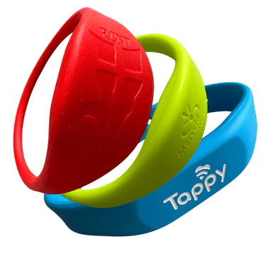 Bracelets RFID silicones de plusieurs couleurs avec logo gravé et logo gravé teinté pour serrure d'hôtel