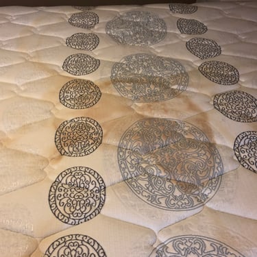 queen size mattress with body oil stains