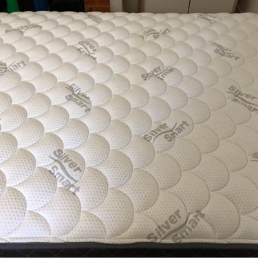 Mattress previously stained with body oil, now cleaned