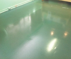 shiny green vinyl floor in adelaide south after professional vinyl strip and seal service