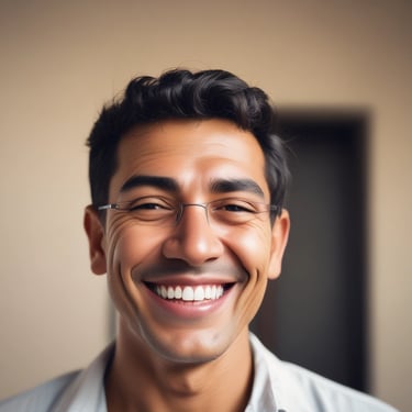 man happy with his cleaning service from dust be gone