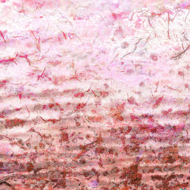 abstract image Nubes II with textures on a rippled pink background