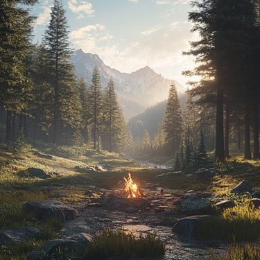 forest woodland outdoors peaceful suspense anxiety fear surprise wild animal attack hurt injury hunt