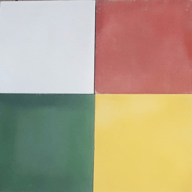 carreaux-ciment-unis blanc-rouge-vert-jaune