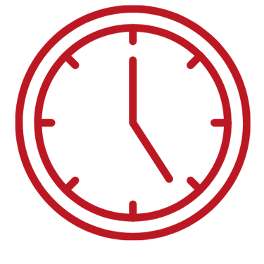 a clock with a red clock on it