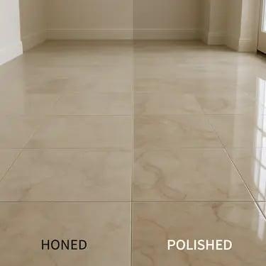 Comparing honed and polished floor
