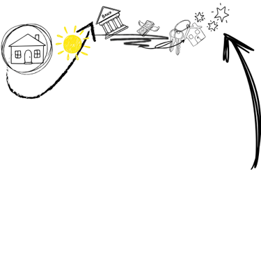 Dibujos varios sobre foto