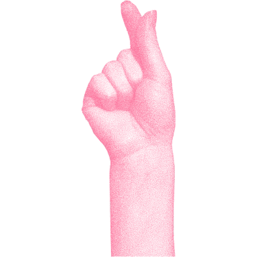 Mano corazon rosa